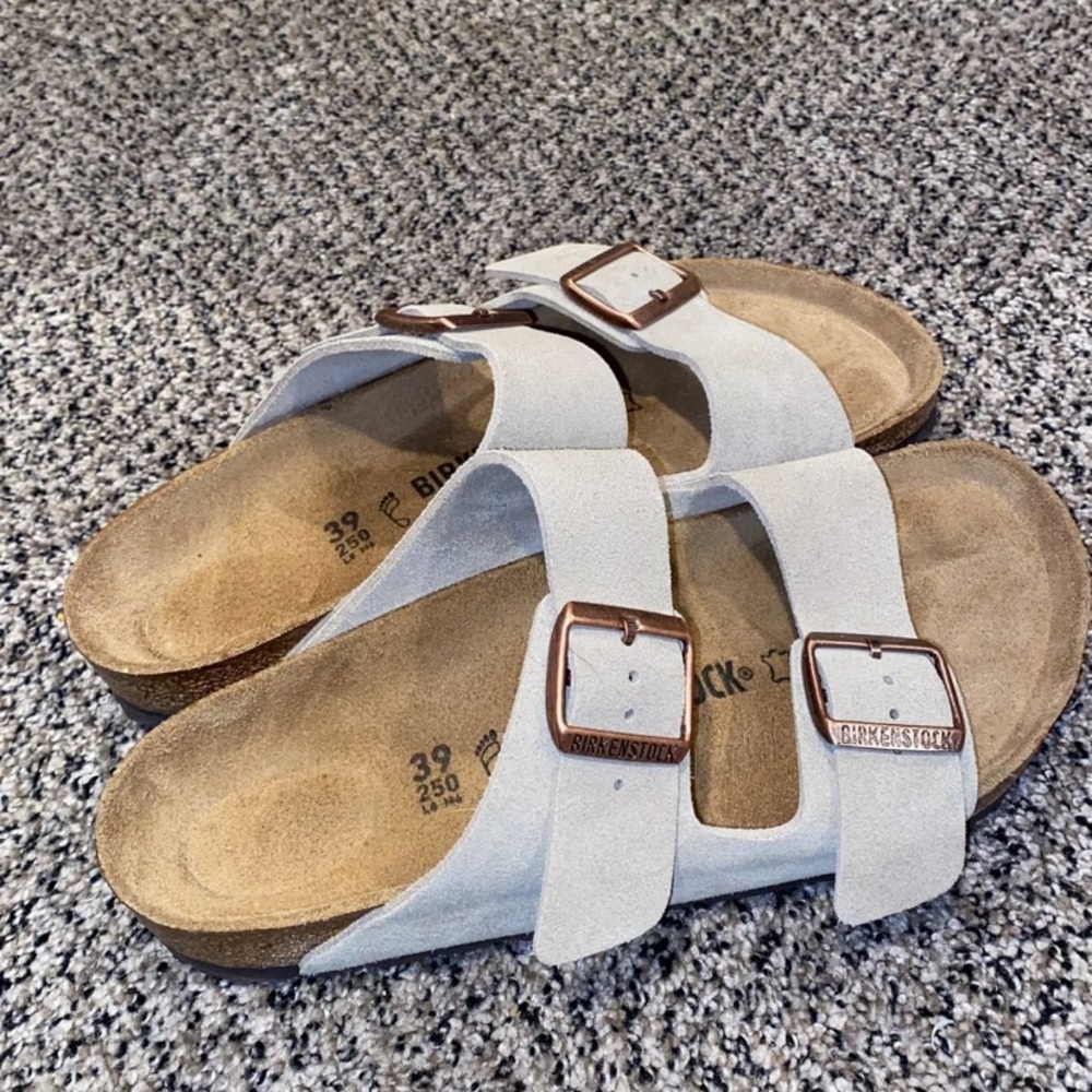 Women’s Birkenstock two strap suede leather